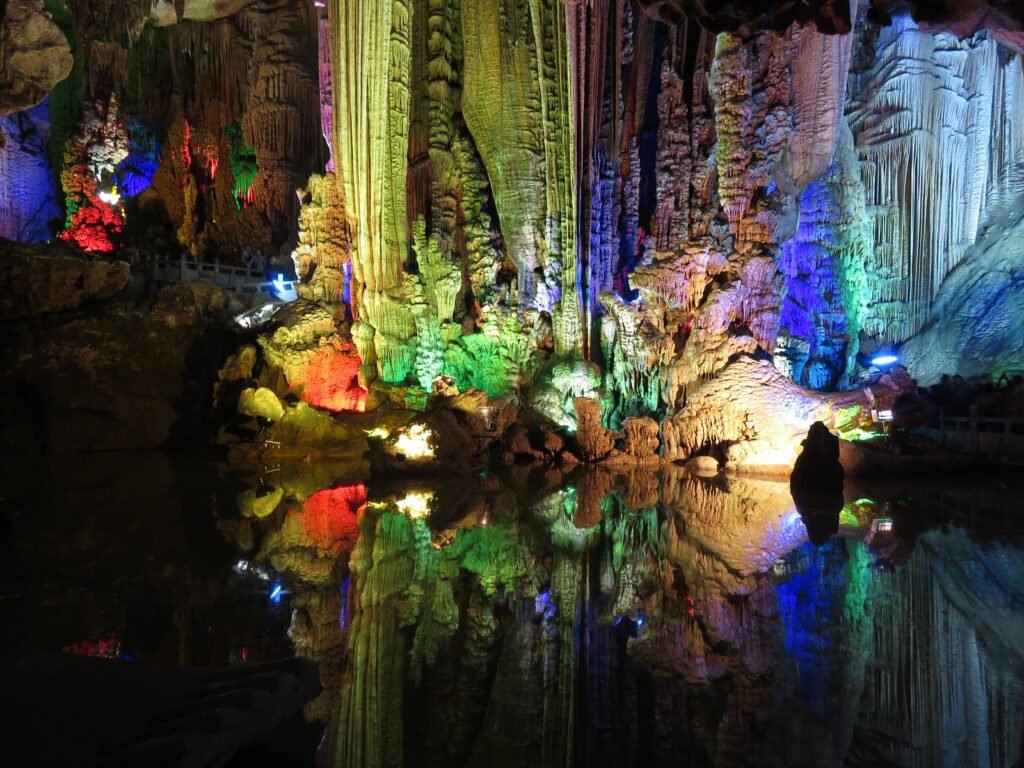 Exploring the Reed Flute Cave, Guilin, China